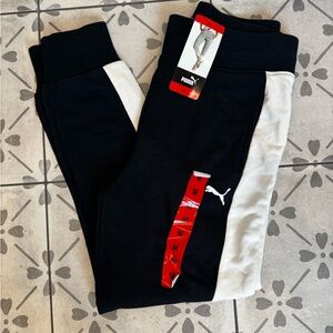 Puma Black and White Women’s Sweatpants Size M NWT